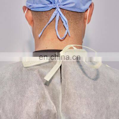 Reusable Isolation Gowns Level 2 With Knitted Cuff Disposable SMS/PP PE Isolation Gowns Fluid Resistant photo-5
