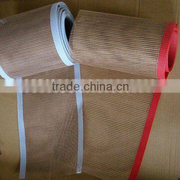 high temperature teflon coated fiberglass open mesh conveyor belts low price