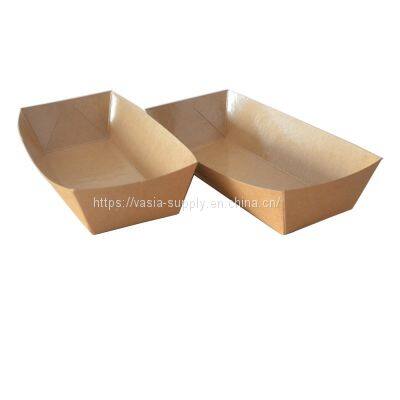 Wholesale Disposable Kraft Paper Boat Tray For French Fries And Hot Dog