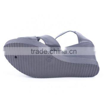 Newly Latest Ladies Cheap Fancy Wedge Slippers Shoes and Sandals With Golden Buckle photo-6