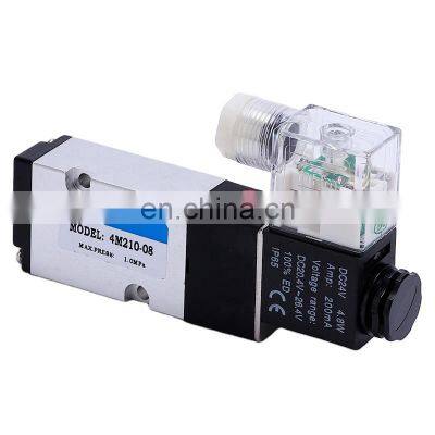 5/2 Way 4M Series Namur 4M210-08 DC12V/24V AC24V/36V/110V/220V Single Coil Pneumatic Solenoid Air Valve