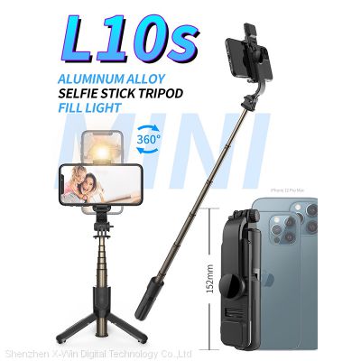 L10s Aluminum Alloy mini Bluetooth Tripod Selfie Stick