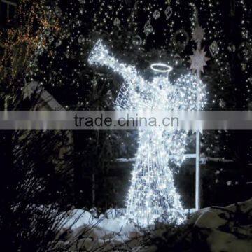 High quality outdoor christmas led light angel decoration