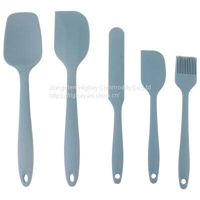 Wholesale Kitchen Accessories 5Pcs Heat Resistant Food Silicone Kitchen Utensils Cooking Spatula Set photo-5