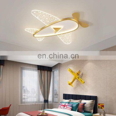 Hot Sell Lovely Dimmable Macron LED Plane Ceiling Light Cartoon Plane Shape Pendant Lamp For Kids Children Room photo-3
