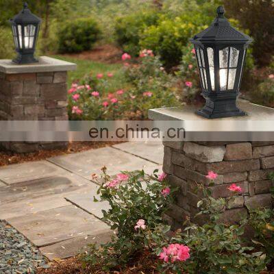 High Quality Waterproof Solar Column Lamp Outdoor Garden Pillar Lighting Waterproof Post Fence Light