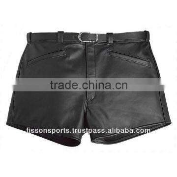 Sheep Leather Shorts / Black Leather short / Warm Short