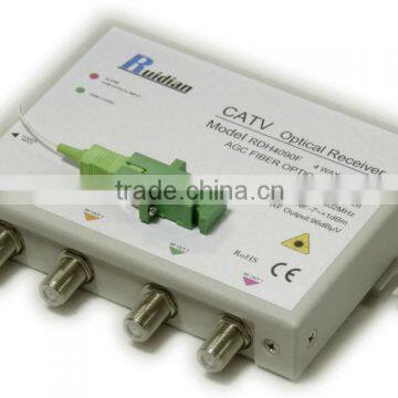 FTTH Four Ways CATV Fiber Optic Receiver build in Filter