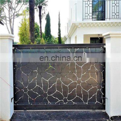 Custom Laser Cut Main Gate Design Aluminum Laser Cut Perforated Screen Fence Panel