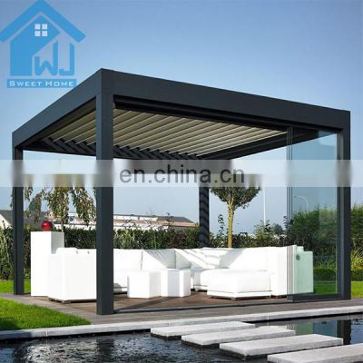 Customized Adjustable Aluminum Pergolas With Blinds For Garden House