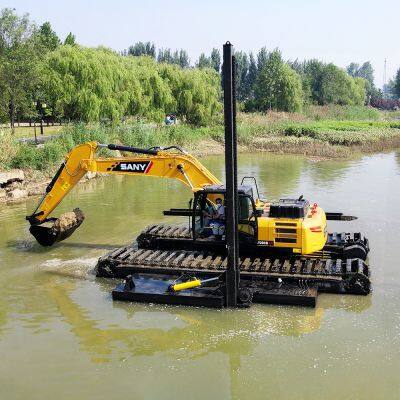 Construction Machinery Manufacturer Amphibious Excavator With Side Pontoon