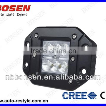 Led work light flush mount 18W cree LED offroad work light,spot driving light