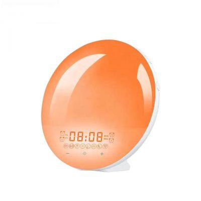 FM Radio Lamp Wi-Fi Smart Sleep Wake-up Light with Alarm and Snooze, Tuya Smart Life App Control