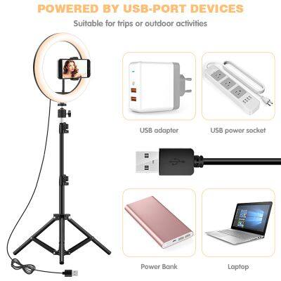 14 Colors Portable Remote Control With Tripod Stand 10 Inch LED Ringlight RGB Ring Light Ring Light With Tripod Stand