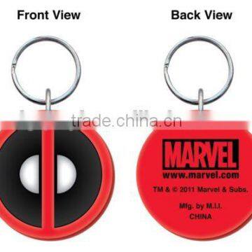 Deadpal symbol marvel comics licensed soft touch pvc key ring keychian