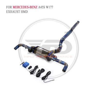 Titanium Alloy Exhaust Pipe Manifold Downpipe is Suitable for Benz AMG GT GTC Auto Modification Electronic Valve whatsapp008618023549615