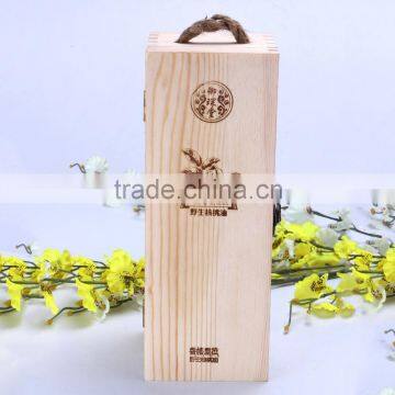 Made in china high quality luxury cheapest handmade Paulownia wood wine boxes/solid wood wine box for whisky packaging