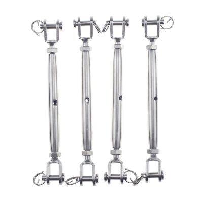 Гаечные стяжки для крепления грузоподъемных стальных тросов из нержавеющей стали 304 и 316 с закрытым корпусом и крючковыми концами