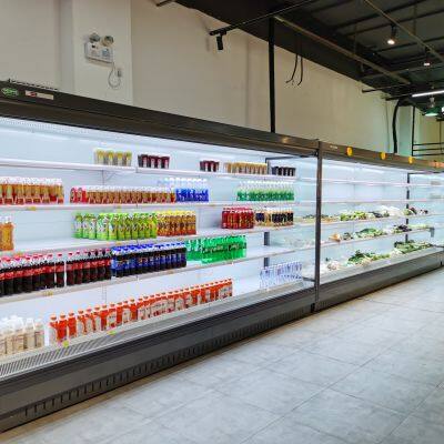 Upright Open Chiller Plug In Dual Air Curtain Open Chiller Aochi