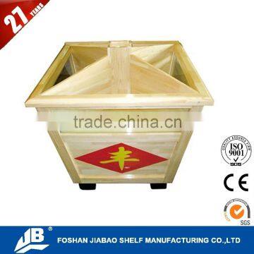 Foshan Jiabao Rice Promotion Wood Display Rack Cask