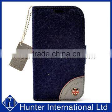 Hot Sale Jean Material For SamsungS3 Wallet Case