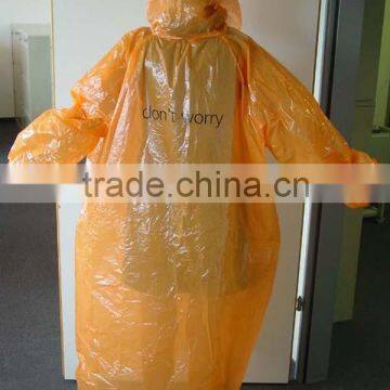 Emergency PE Hooded Disposable One Time Raincoat photo-2