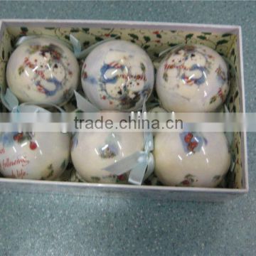 Foam Christmas ball with printed logo-EPS material