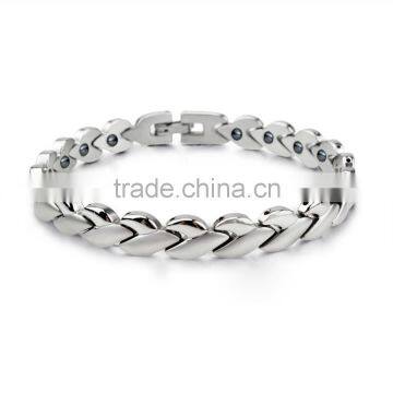 Energy Bracelet, HY-S370 Stainless Steel Bracelet, Black Theraputic Jewelry Bio Magnetic Bracelet