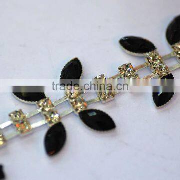 2016 New Design Rhinestone Connector Chain, Horse Eyes Rhinestone Chains With Crystal For Clothing