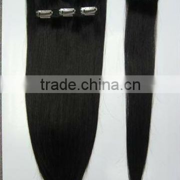 2013high quality & cheap virgin brazilian human hair clip in and off