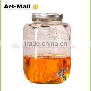 new premium products large glass jars with cap and copper tap