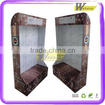 Factory price cardboard POS floor hook display racks for chocolate retail in supermarket