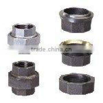 galvanized black male threaded hexagon 330 union malleable cast iron pipe fittings