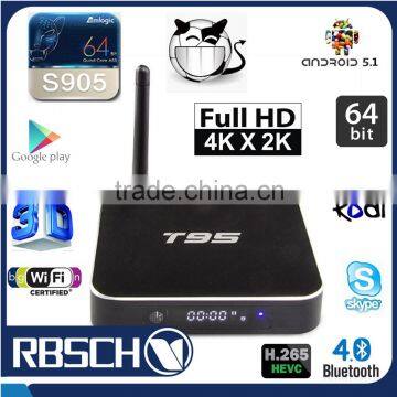 Android 5.1 TV BOX T95 Quad core Amlogic S905 Firmware Android Smart TV BOX