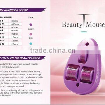 Fashion Mouse Skin Care Roller 3 In 1 Stainless Micro Needle Therapy Face Needle Roller Massager photo-6
