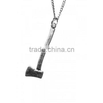 Silver Axe Hunter Jewelry Woodcutter Chopper Axe Necklace