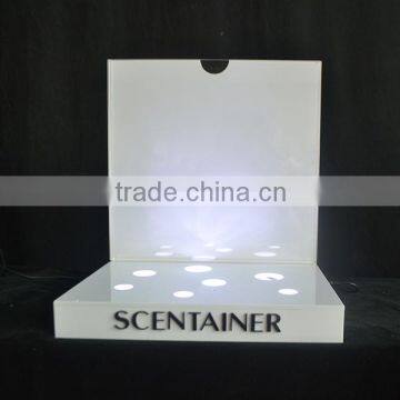 Customized White Cosmetic Display With Led photo-5