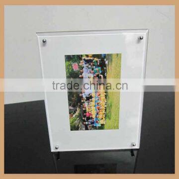 Customized Free Standing Acrylic Photo Frame With Advertising Nails photo-3