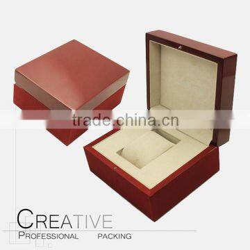 High glossy rosewood lacquer single watch wooden packaging box