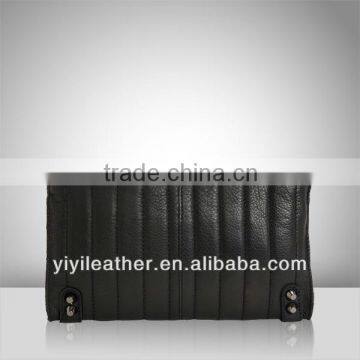 V409-wholesale latest designer high quality leather black with studs women clutch bag