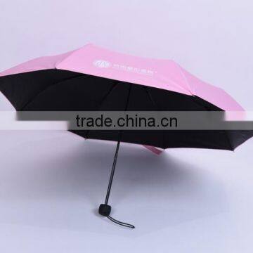 black uv coating umbrella for sun and rain