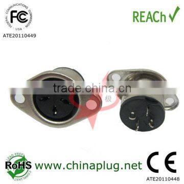 2013 HOT Selling 3Pin Din Jack Connector Nickel Plated DIN Socket