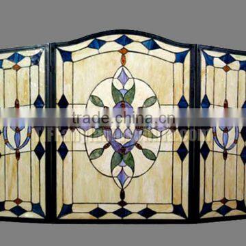 F-10 Stained Glass Fireplace Tiffany Panel Tiffany Mosaic Tiles Wholesale Tiffany Lamp photo-2