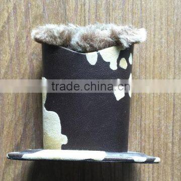 Hight quality PU leather plush eyeglasses holder wholesale