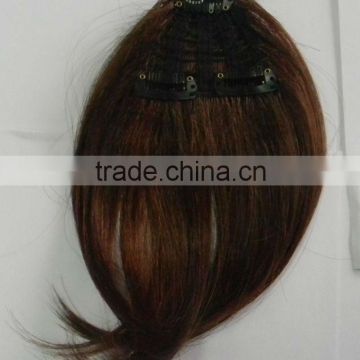 heat resistant fiber clip in natural hair bangs