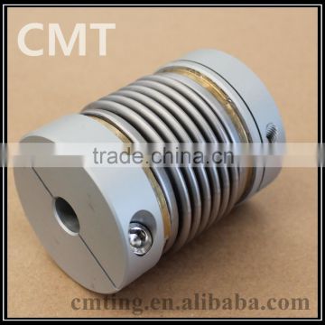 Aluminium transmission bellows shaft coupling for motor