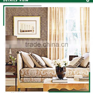 buy printing pvc wallpaper, coffee classic damask wall sticker for powder room , sound proof wall sticker pattern