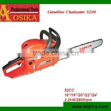 Gasoline chain saws YD-52 52cc 18"/20"/22" oregon bar/blade