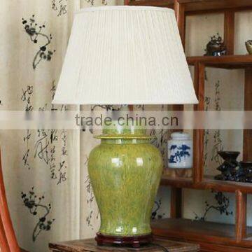 Chinese porcelain battery operated table lamps with shade for hotel decor