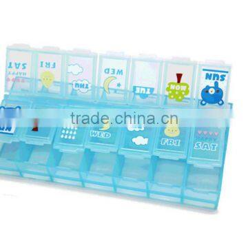 one week 14case plastic pill container